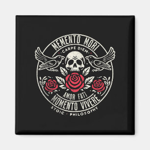 Memento Mori, Amor Fati, Philosophie des Stoic Quo Magnet