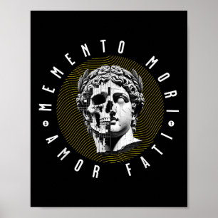 Memento Mori Amor Fati Skull-Angebot Poster