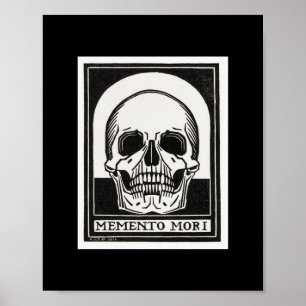 Memento mori Black Skeleton von Julie de Graag Poster
