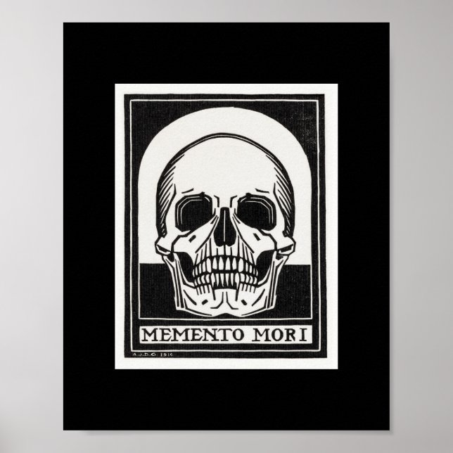Memento mori Black Skeleton von Julie de Graag Poster (Vorne)