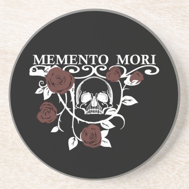 Memento mori Blume Getränkeuntersetzer (Vorne)