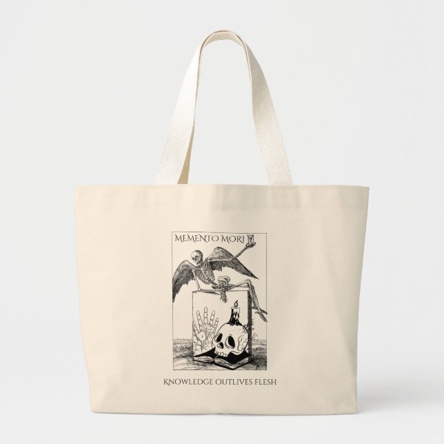 Memento Mori Dark Academia Jumbo Stoffbeutel (Vorne)