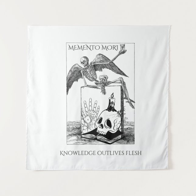 Memento Mori Dark Academia Wandteppich (Vorderseite)