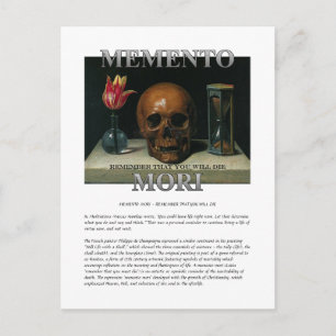 Memento Mori - Denken Sie daran, Postcard die Postkarte