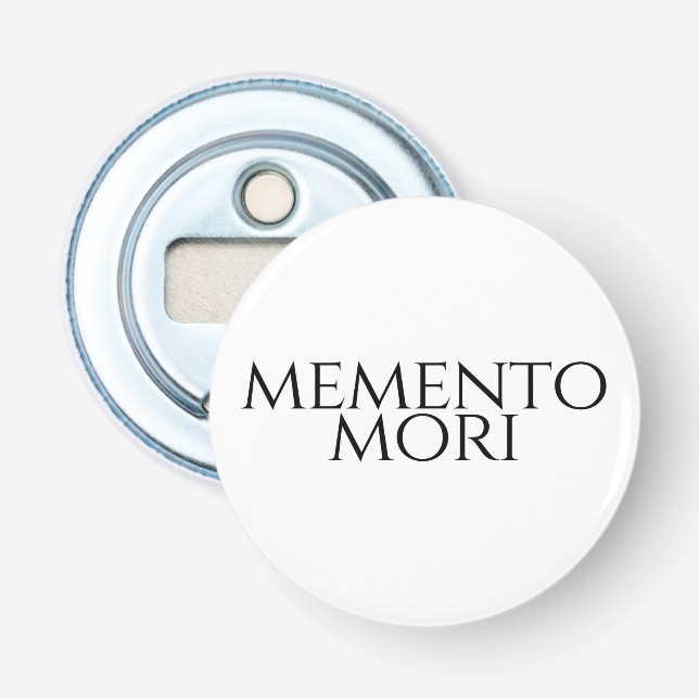 Memento Mori Flaschenöffner (Vorderseite)