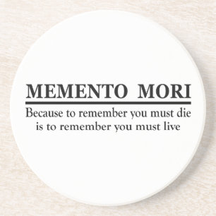 Memento mori getränkeuntersetzer