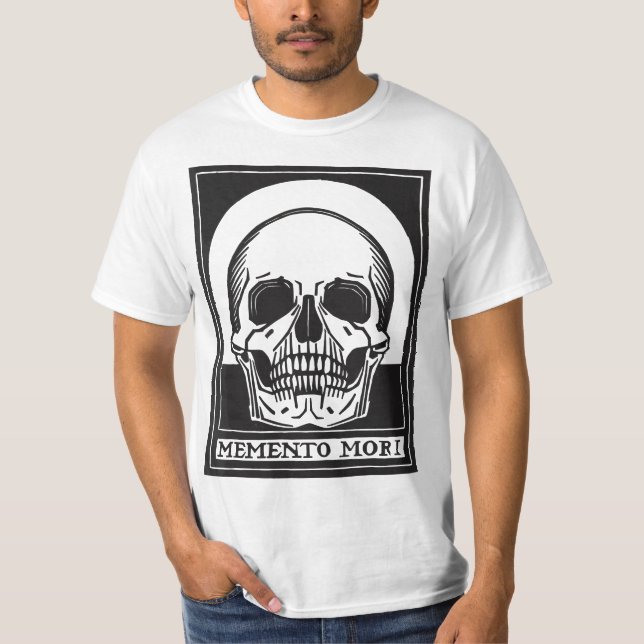 Memento Mori Human Skull Remember Death  T-Shirt (Vorderseite)