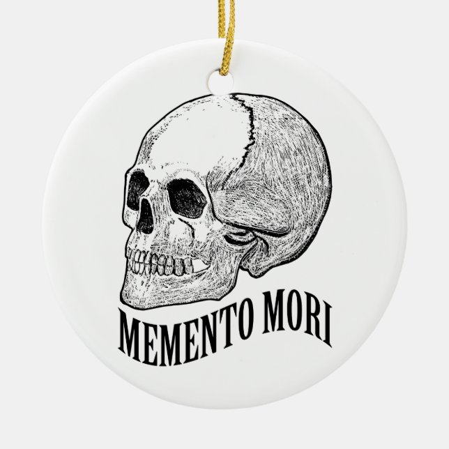 Memento mori keramik ornament (Vorne)