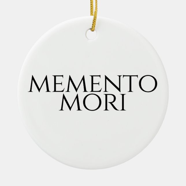 Memento Mori Keramik Ornament (Vorne)
