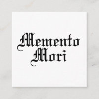 Memento Mori - lateinische Phrase