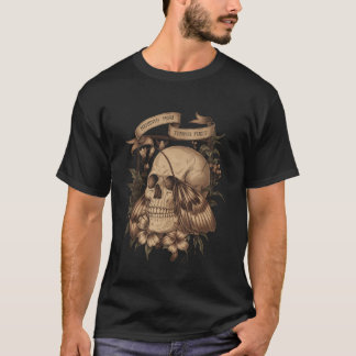 Memento Mori Leben Tempus Fugit Gothic Motte Mitte T-Shirt