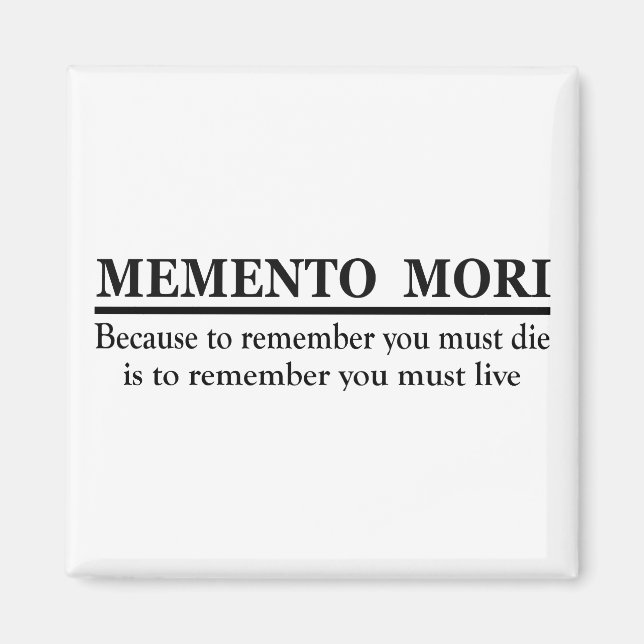 Memento mori magnet (Vorne)