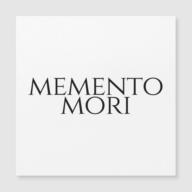 Memento Mori Magnetkarte (Vorderseite)