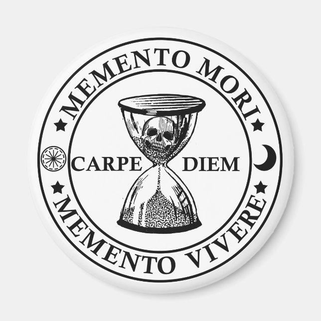 Memento mori memento vivere magnet (Vorne)