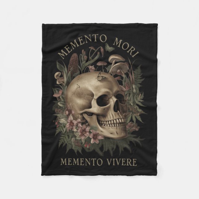 Memento Mori Memento Vivere _ Philosophie & amp; L Fleecedecke (Vorderseite)