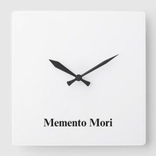 Memento Mori Minimalistische Wanduhr