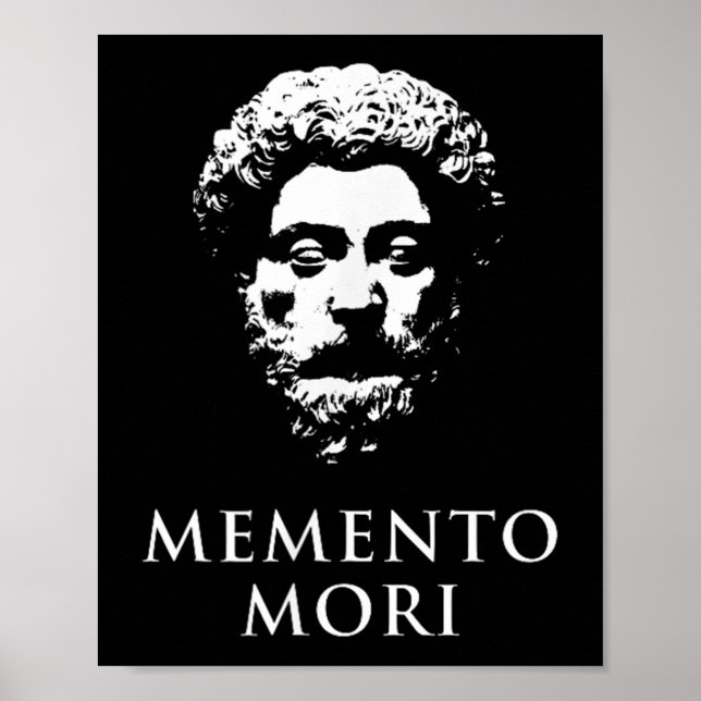 Memento Mori mit Marcus Aurelius Head Poster (Vorne)