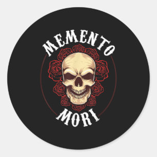 Memento Mori Mortality Stoic Philosophy Stoicism Q Runder Aufkleber