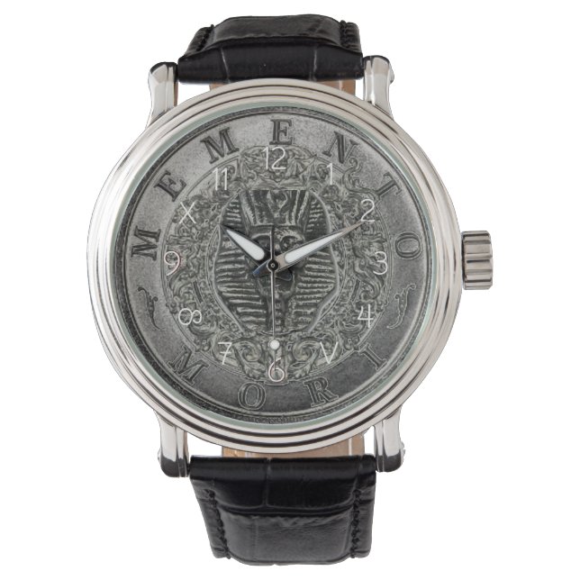 Memento Mori Mummy Armbanduhr (Vorderseite)