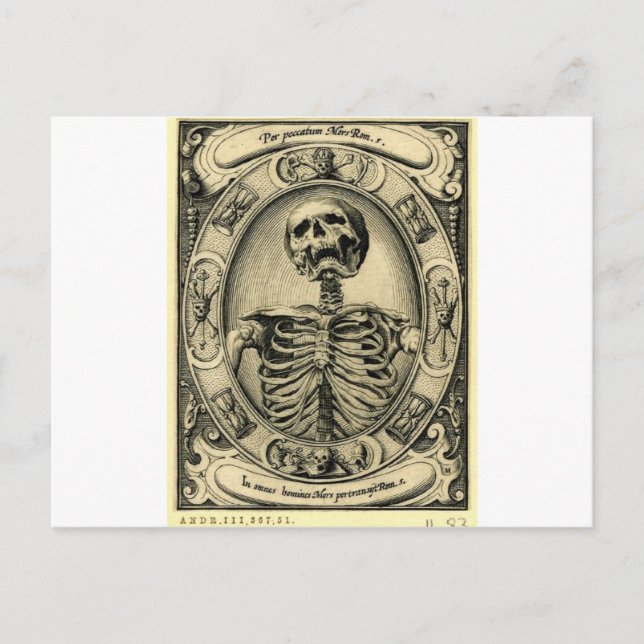 Memento Mori Postkarte (Vorderseite)