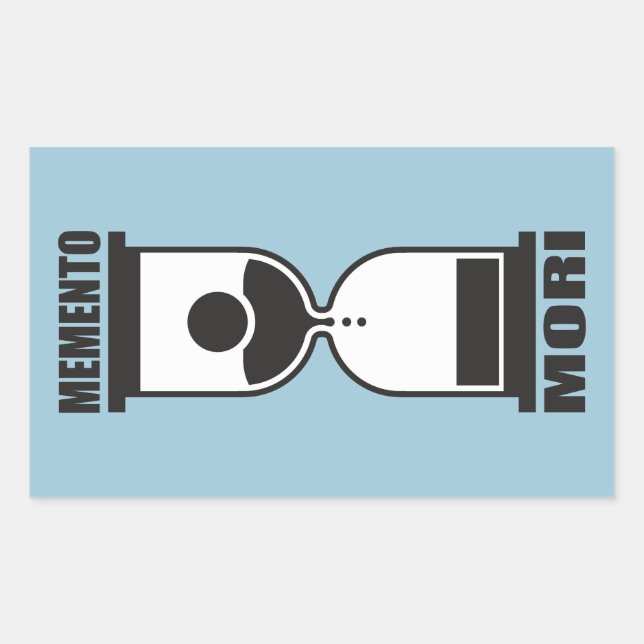 Memento Mori Rechteckiger Aufkleber (Vorderseite)