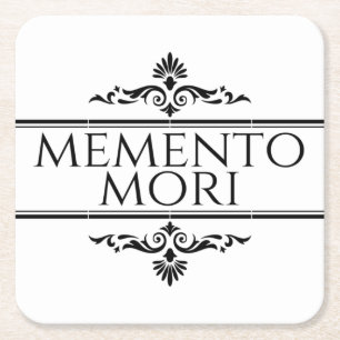 Memento Mori Rechteckiger Pappuntersetzer