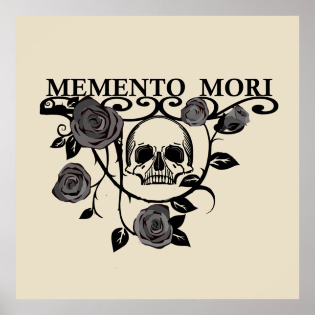 Memento-Mori-Rose Poster (Vorne)