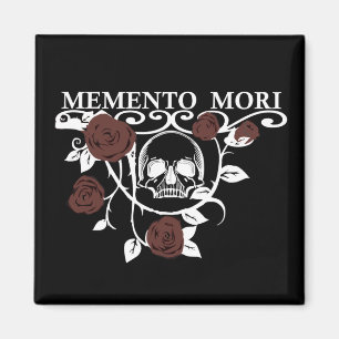 Memento mori rote Rosen Magnet