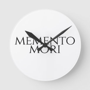 Memento Mori Runde Wanduhr