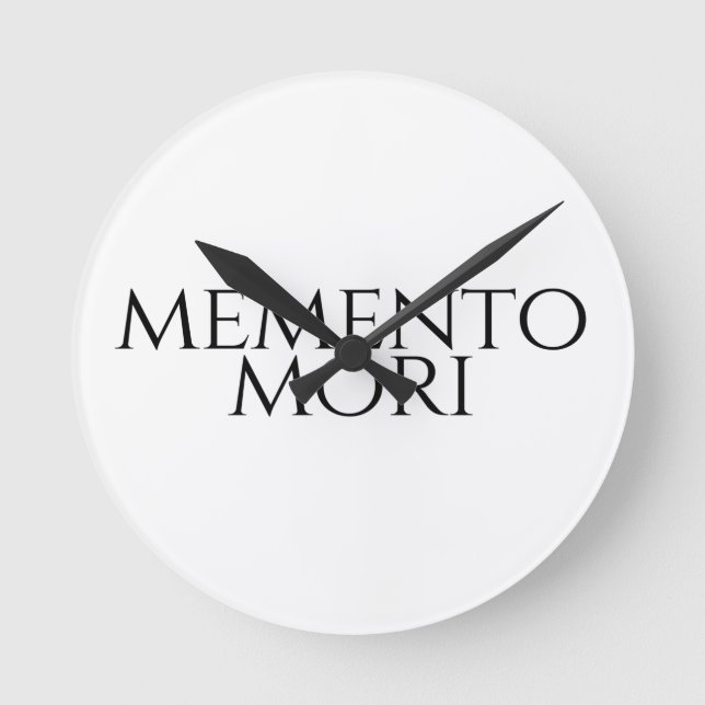 Memento Mori Runde Wanduhr (Vorderseite)