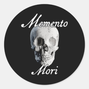 Memento Mori Runder Aufkleber