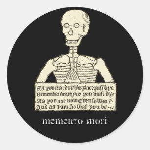 Memento Mori Runder Aufkleber