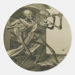 Memento Mori Runder Aufkleber