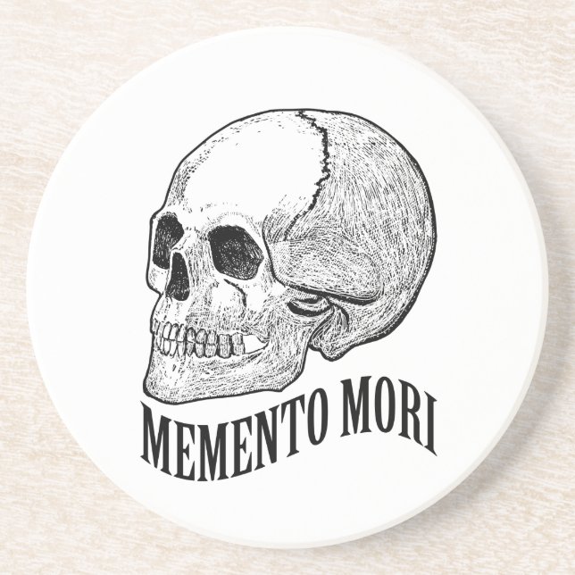 Memento mori sandstein untersetzer (Vorne)
