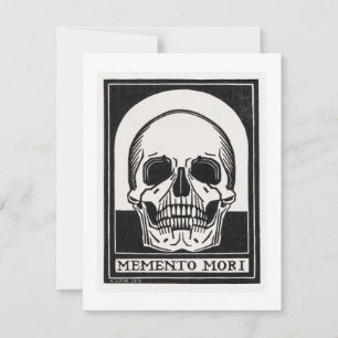 Memento-Mori-Schädel Mitteilungskarte