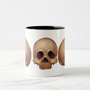 Memento Mori Schädel-Tasse Zweifarbige Tasse