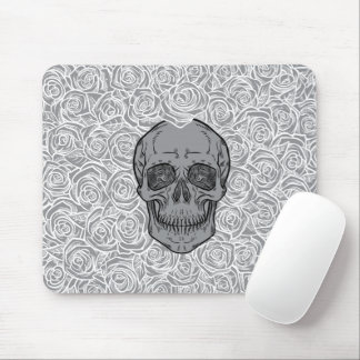 Memento Mori! Schädel und Rose, handgezeichnet Mousepad