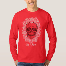 Memento Mori! Schädel und Rose, handgezeichnet T-Shirt