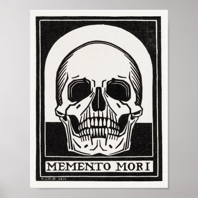 Memento Mori Skull Art Poster (Vorne)