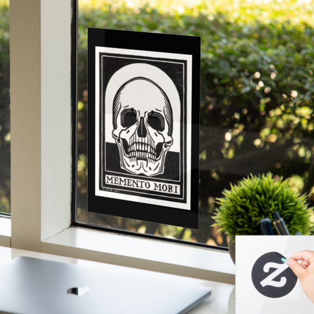 Memento Mori Skull Fensteraufkleber (Büro)