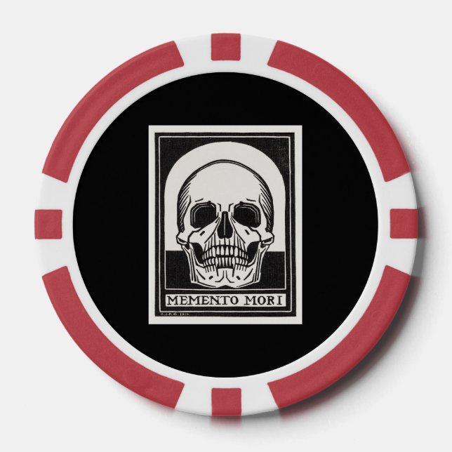 Memento Mori Skull Pokerchips (Vorderseite)