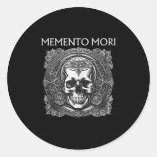 Memento Mori Skull Stoic Philosophie Männer Frauen Runder Aufkleber