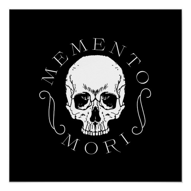 Memento Mori Skull Wall Art Poster (Vorderseite)