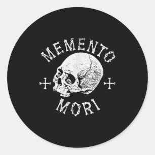 Memento Mori Stoic daran erinnern Totenschädelknoc Runder Aufkleber