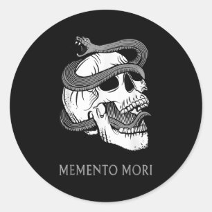 Memento Mori Stoic Latin Stoicism Philosophie Reme Runder Aufkleber