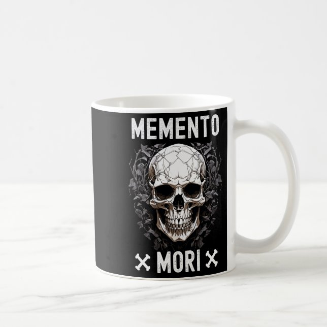 Memento Mori Stoic Mortality Stoicism Philosophie  Kaffeetasse (Rechts)
