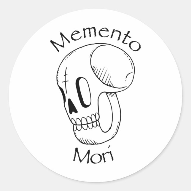 Memento Mori Stoic Philosophie Runder Aufkleber (Vorderseite)