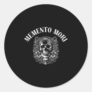Memento Mori Stoic Zitat zum Gedenken an den Tod P Runder Aufkleber
