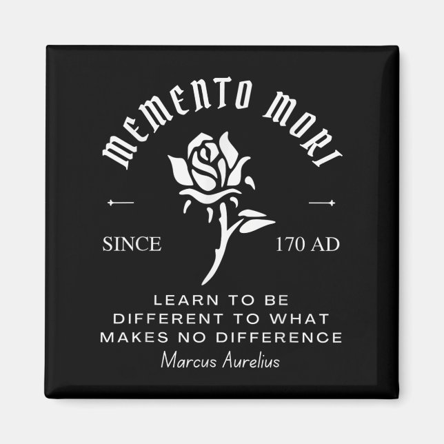 Memento Mori Stoicism Marcus Aurelius Stoic Philos Magnet (Vorne)
