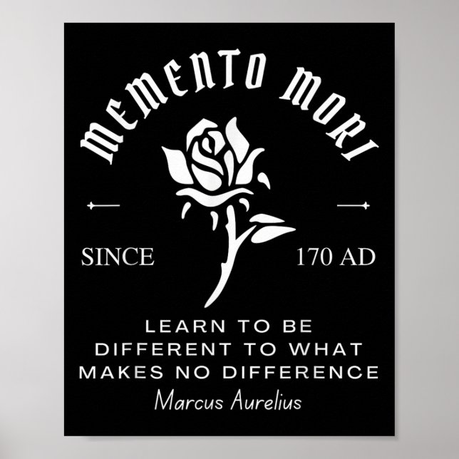 Memento Mori Stoicism Marcus Aurelius Stoic Philos Poster (Vorne)
